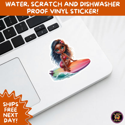 FUN BEACH STICKERS with Bikini Designs, Perfect for Travel Journals, Water Bottles, Tumblers, Laptops, Scrapbooks, and Summer Decor