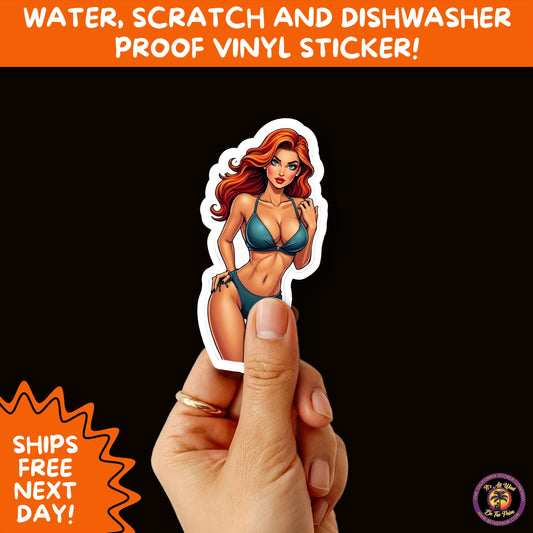 FUN BEACH STICKERS with Bikini Designs, Perfect for Travel Journals, Water Bottles, Tumblers, Laptops, Scrapbooks, and Summer Decor
