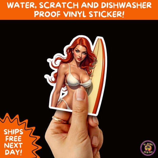 FUN BEACH STICKERS with Bikini Designs, Perfect for Travel Journals, Water Bottles, Tumblers, Laptops, Scrapbooks, and Summer Decor