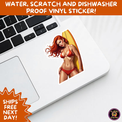 FUN BEACH STICKERS with Bikini Designs, Perfect for Travel Journals, Water Bottles, Tumblers, Laptops, Scrapbooks, and Summer Decor