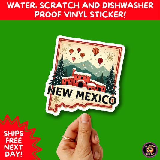 CHRISTMAS STICKER PACK | Festive Holiday Decor Vinyl Stickers Perfect for Journals Gifts Planners Stocking Stuffers Winter for New Mexico