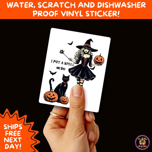 HALLOWEEN VINYL STICKERS | Spooky Ghosts, Witches, Pumpkins, Skulls and Bats – Waterproof Halloween Sticker Pack for All Ages