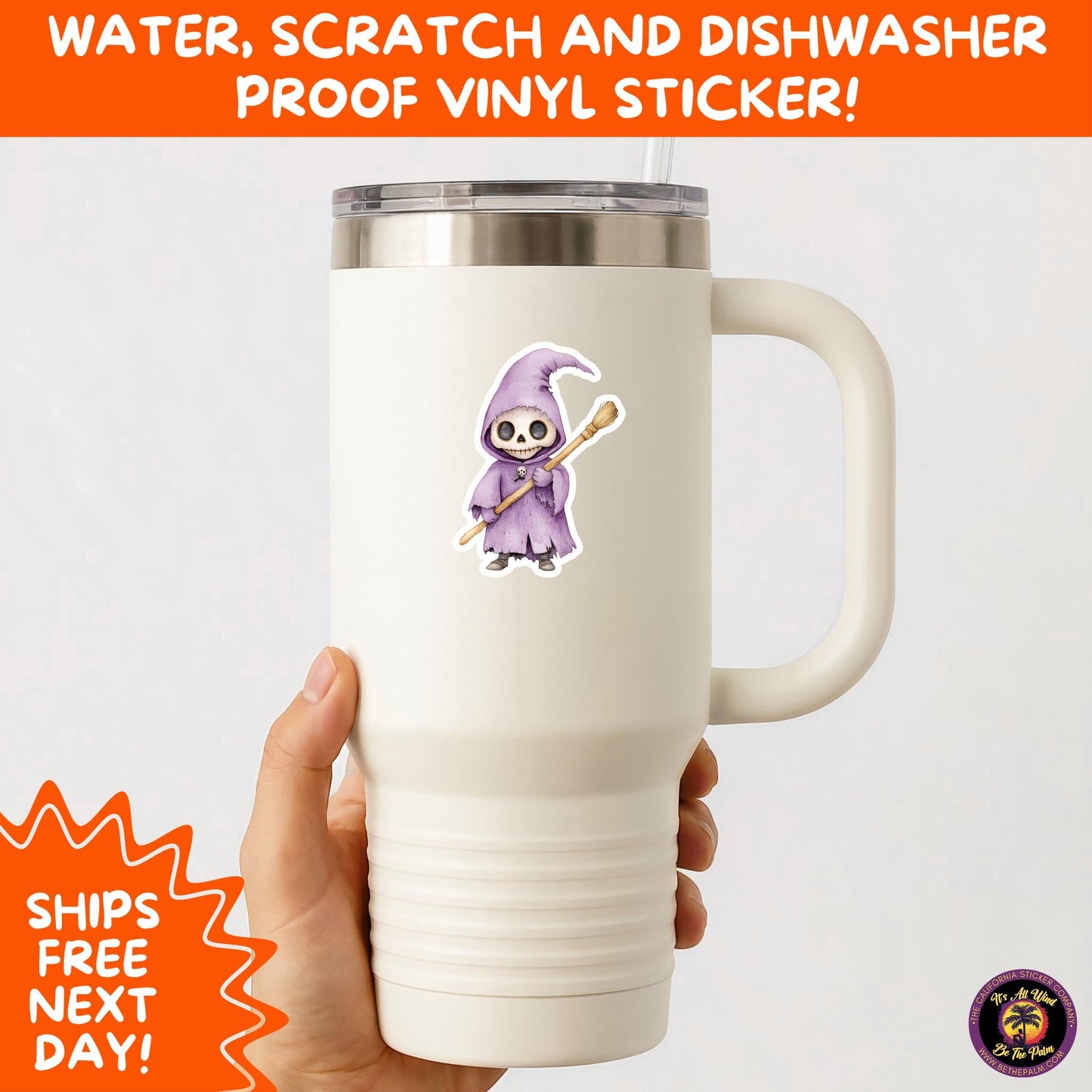 HALLOWEEN VINYL STICKERS | Spooky Ghosts, Witches, Pumpkins, Skulls and Bats – Waterproof Halloween Sticker Pack for All Ages