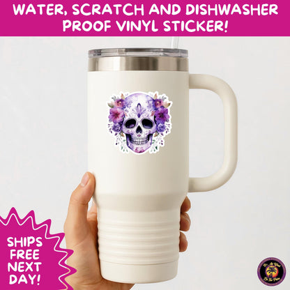SUGAR SKULL STICKERS Day of the Dead Aesthetic Sticker Pack for Journals Laptops Water Bottles Halloween Decor and Spooky Season Gifts