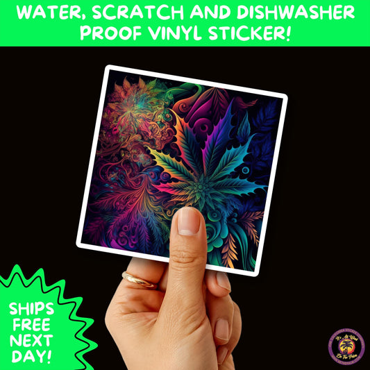 PSYCHEDELIC ART STICKERS | Trippy Groovy Vinyl Decals for Journals, Water Bottles, Laptops, Hippie Aesthetic Stickers for Vibe Lovers