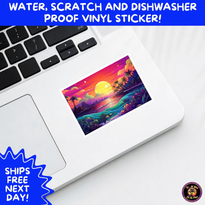 PSYCHEDELIC ART STICKERS | Trippy Groovy Vinyl Decals for Journals, Water Bottles, Laptops, Hippie Aesthetic Stickers for Vibe Lovers