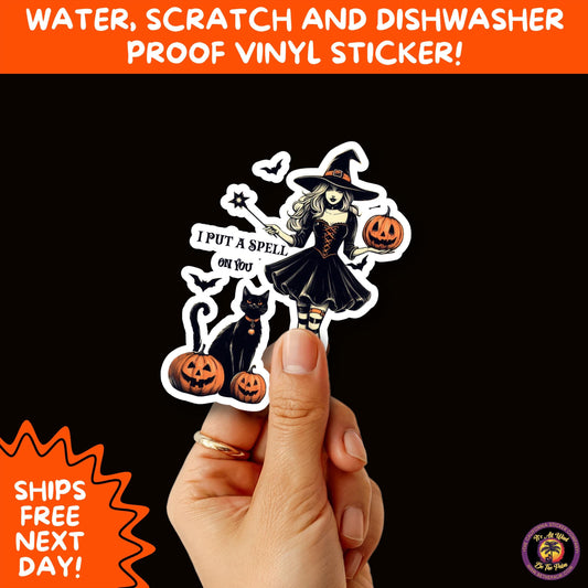 HALLOWEEN VINYL STICKERS | Spooky Ghosts, Witches, Pumpkins, Skulls and Bats – Waterproof Halloween Sticker Pack for All Ages