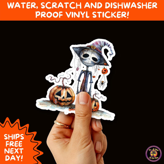HALLOWEEN VINYL STICKERS | Spooky Ghosts, Witches, Pumpkins, Skulls and Bats – Waterproof Halloween Sticker Pack for All Ages