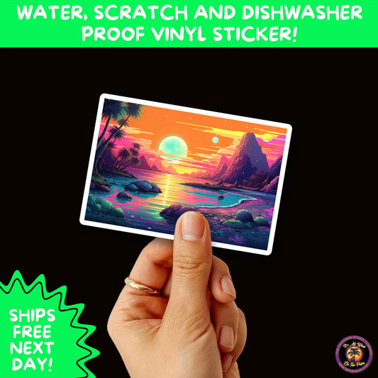 PSYCHEDELIC ART STICKERS | Trippy Groovy Vinyl Decals for Journals, Water Bottles, Laptops, Hippie Aesthetic Stickers for Vibe Lovers
