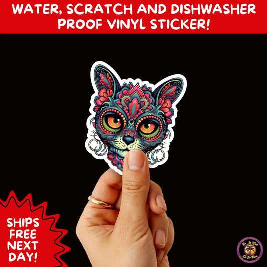 SUGAR SKULL STICKERS Day of the Dead Aesthetic Sticker Pack for Journals Laptops Water Bottles Halloween Decor and Spooky Season Gifts