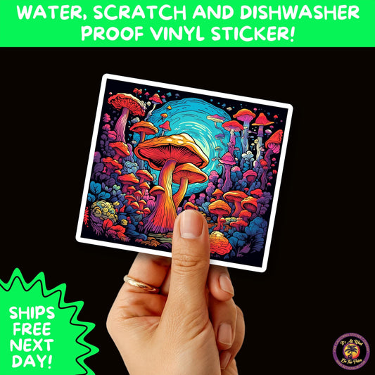 PSYCHEDELIC ART STICKERS | Trippy Groovy Vinyl Decals for Journals, Water Bottles, Laptops, Hippie Aesthetic Stickers for Vibe Lovers