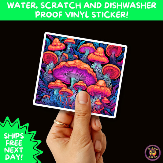 PSYCHEDELIC ART STICKERS | Trippy Groovy Vinyl Decals for Journals, Water Bottles, Laptops, Hippie Aesthetic Stickers for Vibe Lovers