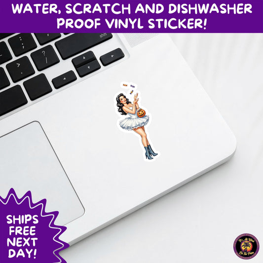 HALLOWEEN VINYL STICKERS | Spooky Ghosts, Witches, Pumpkins, Skulls and Bats – Waterproof Halloween Sticker Pack for All Ages