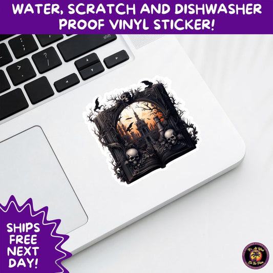 HALLOWEEN VINYL STICKERS | Spooky Ghosts, Witches, Pumpkins, Skulls and Bats – Waterproof Halloween Sticker Pack for All Ages