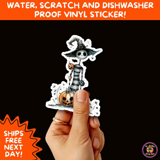 HALLOWEEN VINYL STICKERS | Spooky Ghosts, Witches, Pumpkins, Skulls and Bats – Waterproof Halloween Sticker Pack for All Ages