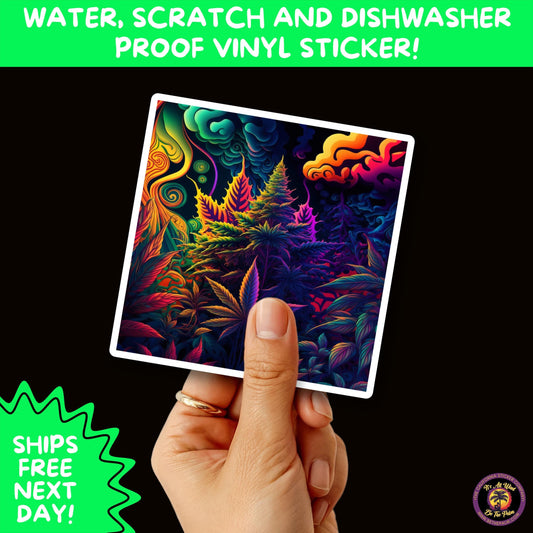 PSYCHEDELIC ART STICKERS | Trippy Groovy Vinyl Decals for Journals, Water Bottles, Laptops, Hippie Aesthetic Stickers for Vibe Lovers