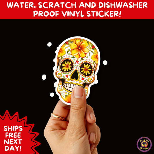 SUGAR SKULL STICKERS Day of the Dead Aesthetic Sticker Pack for Journals Laptops Water Bottles Halloween Decor and Spooky Season Gifts