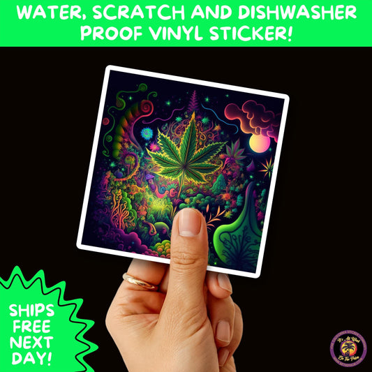 PSYCHEDELIC ART STICKERS | Trippy Groovy Vinyl Decals for Journals, Water Bottles, Laptops, Hippie Aesthetic Stickers for Vibe Lovers