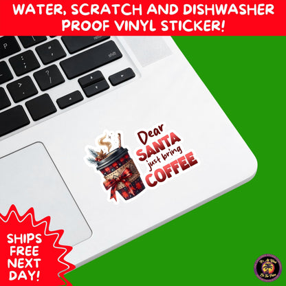 CHRISTMAS STICKER PACK | Festive Holiday Decor Vinyl Stickers Perfect for Journals Gifts Planners Stocking Stuffers Winter for coffee lovers