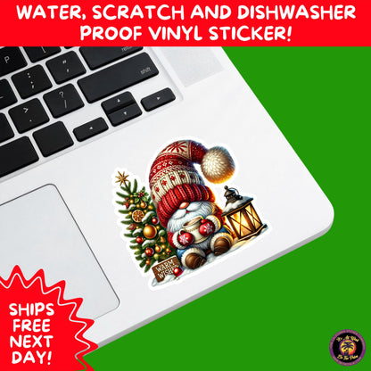 CHRISTMAS STICKER PACK | Festive Holiday Decor Vinyl Stickers Perfect for Journals Gifts Planners Stocking Stuffers Winter for gnome lovers