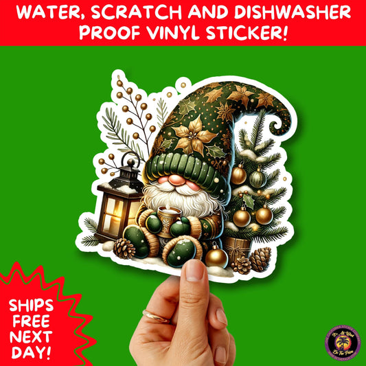 CHRISTMAS STICKER PACK | Festive Holiday Decor Vinyl Stickers Perfect for Journals Gifts Planners Stocking Stuffers Winter for gnome lovers