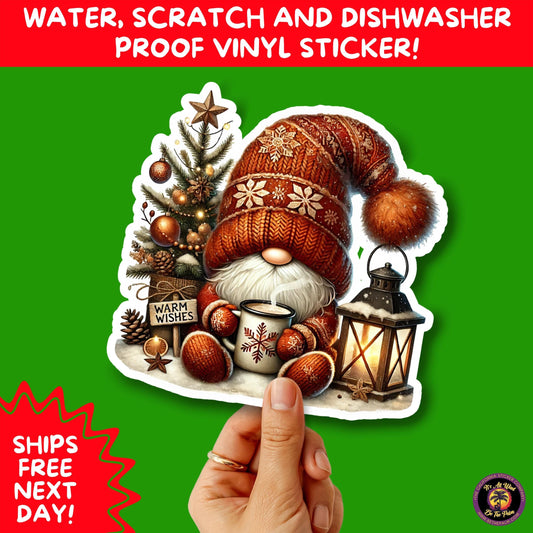 CHRISTMAS STICKER PACK | Festive Holiday Decor Vinyl Stickers Perfect for Journals Gifts Planners Stocking Stuffers Winter for gnome lovers