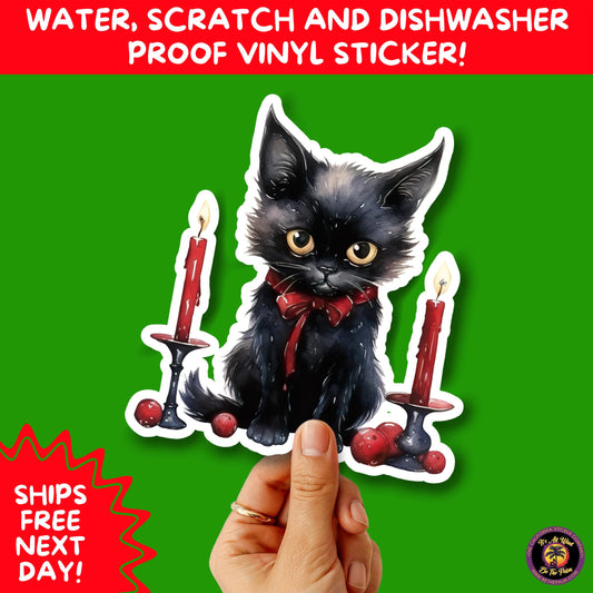 GOTHIC CHRISTMAS STICKERS Dark Holiday Aesthetic Stickers | Spooky Cute Christmas Decor | Goth Planner Stickers for Gifts & Cards