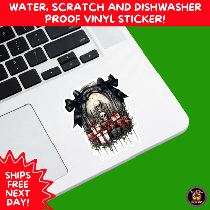 GOTHIC CHRISTMAS STICKERS Dark Holiday Aesthetic Stickers | Spooky Cute Christmas Decor | Goth Planner Stickers for Gifts & Cards