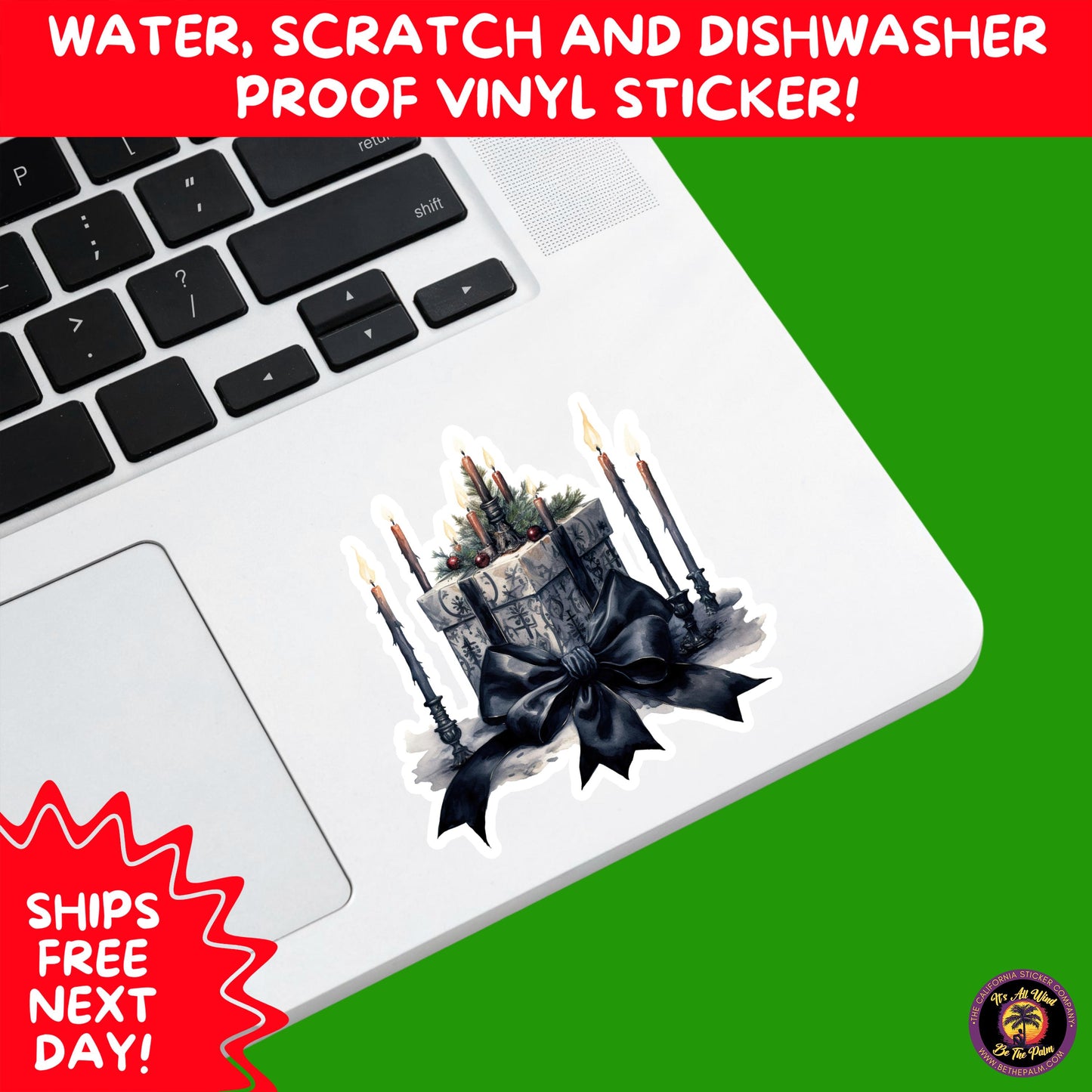 GOTHIC CHRISTMAS STICKERS Dark Holiday Aesthetic Stickers | Spooky Cute Christmas Decor | Goth Planner Stickers for Gifts & Cards