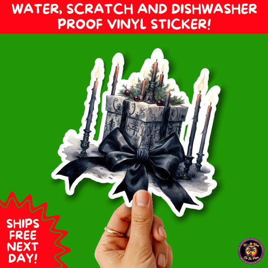 GOTHIC CHRISTMAS STICKERS Dark Holiday Aesthetic Stickers | Spooky Cute Christmas Decor | Goth Planner Stickers for Gifts & Cards