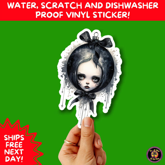 GOTHIC CHRISTMAS STICKERS Dark Holiday Aesthetic Stickers | Spooky Cute Christmas Decor | Goth Planner Stickers for Gifts & Cards