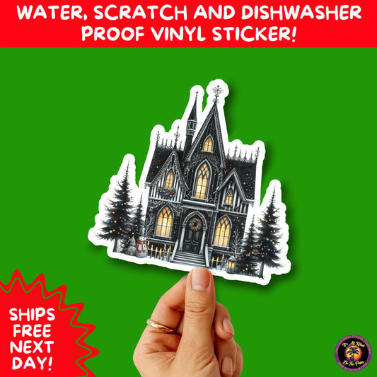GOTHIC CHRISTMAS STICKERS Dark Holiday Aesthetic Stickers | Spooky Cute Christmas Decor | Goth Planner Stickers for Gifts & Cards