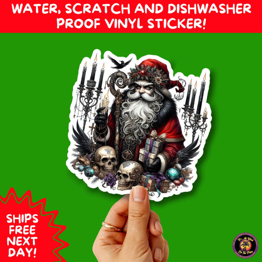 GOTHIC CHRISTMAS STICKERS Dark Holiday Aesthetic Stickers | Spooky Cute Christmas Decor | Goth Planner Stickers for Gifts & Cards