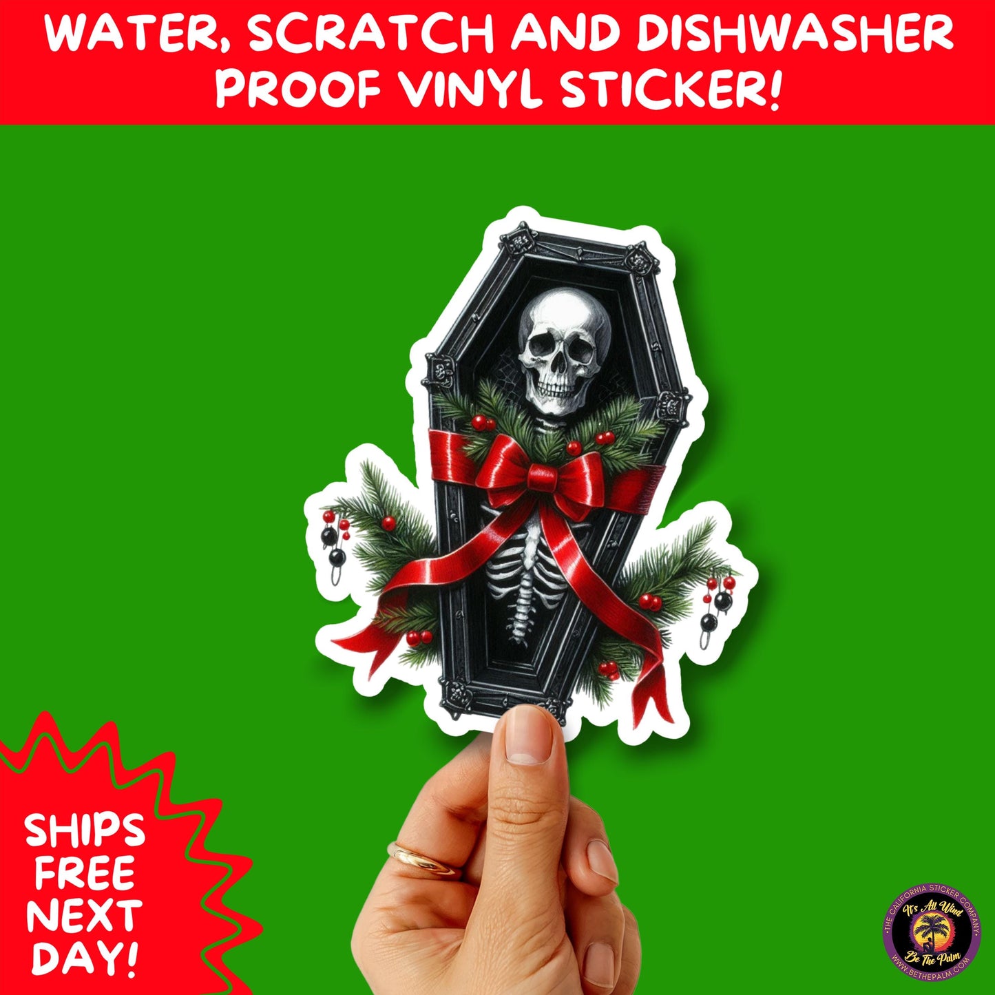 GOTHIC CHRISTMAS STICKERS Dark Holiday Aesthetic Stickers | Spooky Cute Christmas Decor | Goth Planner Stickers for Gifts & Cards
