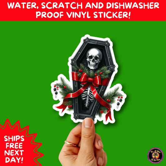 GOTHIC CHRISTMAS STICKERS Dark Holiday Aesthetic Stickers | Spooky Cute Christmas Decor | Goth Planner Stickers for Gifts & Cards