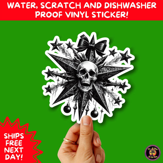 GOTHIC CHRISTMAS STICKERS Dark Holiday Aesthetic Stickers | Spooky Cute Christmas Decor | Goth Planner Stickers for Gifts & Cards