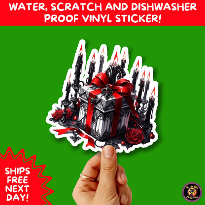 GOTHIC CHRISTMAS STICKERS Dark Holiday Aesthetic Stickers | Spooky Cute Christmas Decor | Goth Planner Stickers for Gifts & Cards