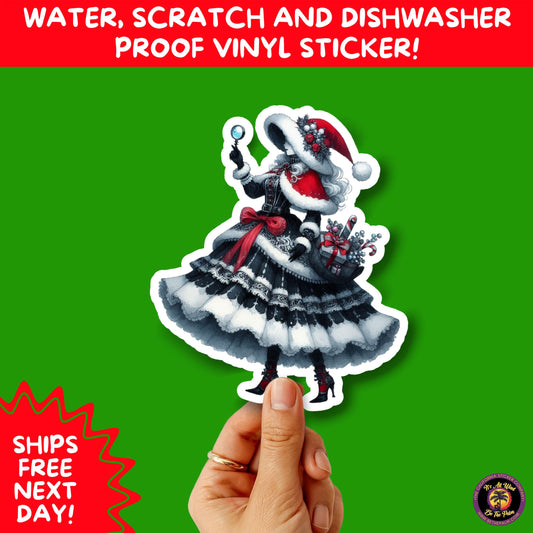 GOTHIC CHRISTMAS STICKERS Dark Holiday Aesthetic Stickers | Spooky Cute Christmas Decor | Goth Planner Stickers for Gifts & Cards