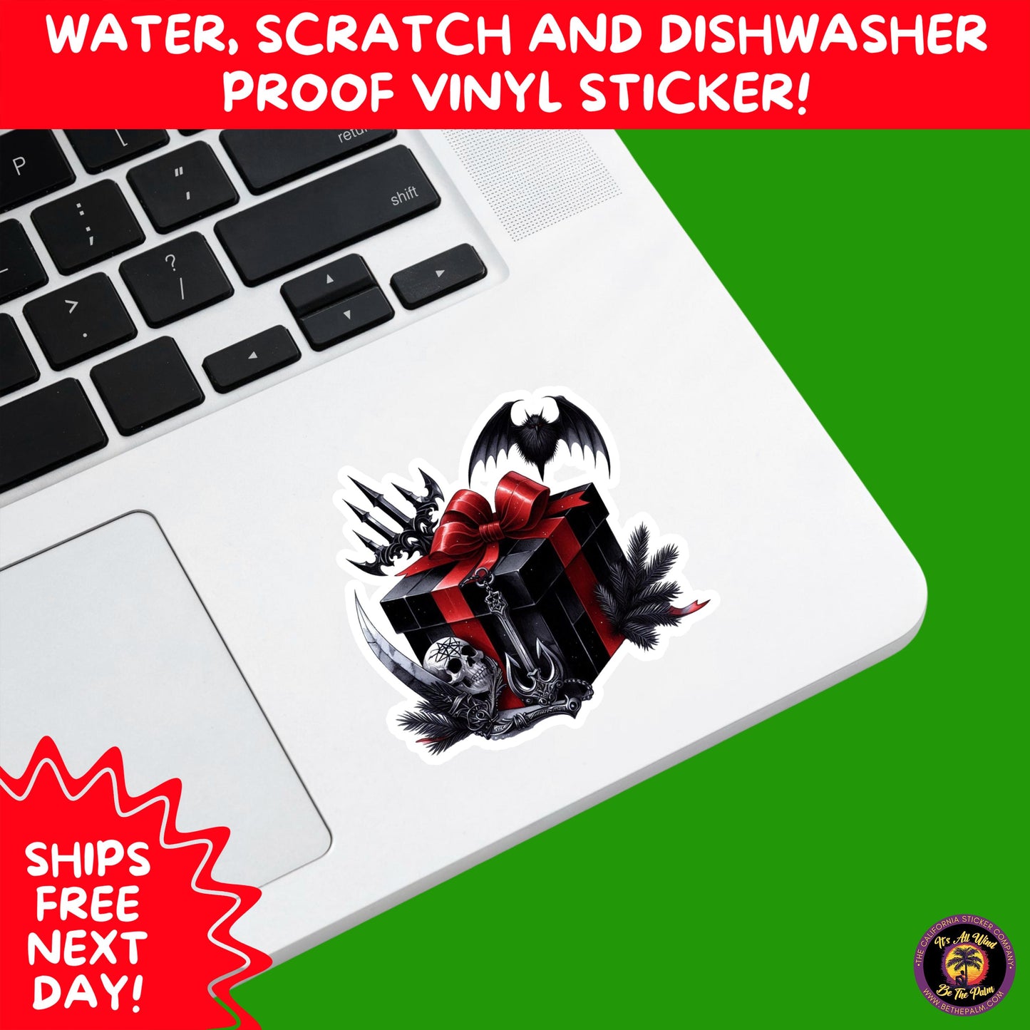 GOTHIC CHRISTMAS STICKERS Dark Holiday Aesthetic Stickers | Spooky Cute Christmas Decor | Goth Planner Stickers for Gifts & Cards