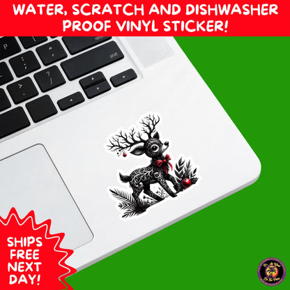 GOTHIC CHRISTMAS STICKERS Dark Holiday Aesthetic Stickers | Spooky Cute Christmas Decor | Goth Planner Stickers for Gifts & Cards