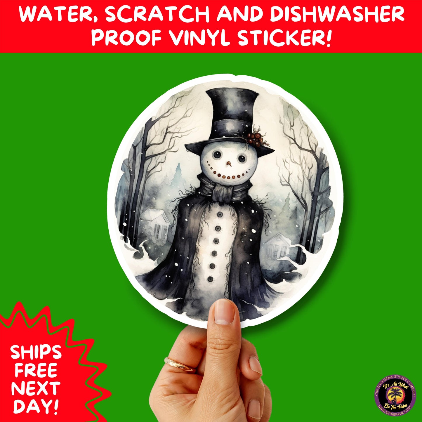 GOTHIC CHRISTMAS STICKERS Dark Holiday Aesthetic Stickers | Spooky Cute Christmas Decor | Goth Planner Stickers for Gifts & Cards