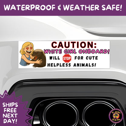 BUMPER STICKER | Funny Vinyl Decals for Cars Trucks Laptops Durable Waterproof Outdoor Sticker Gift for Drivers and Road Trips