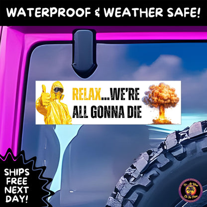 BUMPER STICKER | Funny Vinyl Decals for Cars Trucks Laptops Durable Waterproof Outdoor Sticker Gift for Drivers and Road Trips