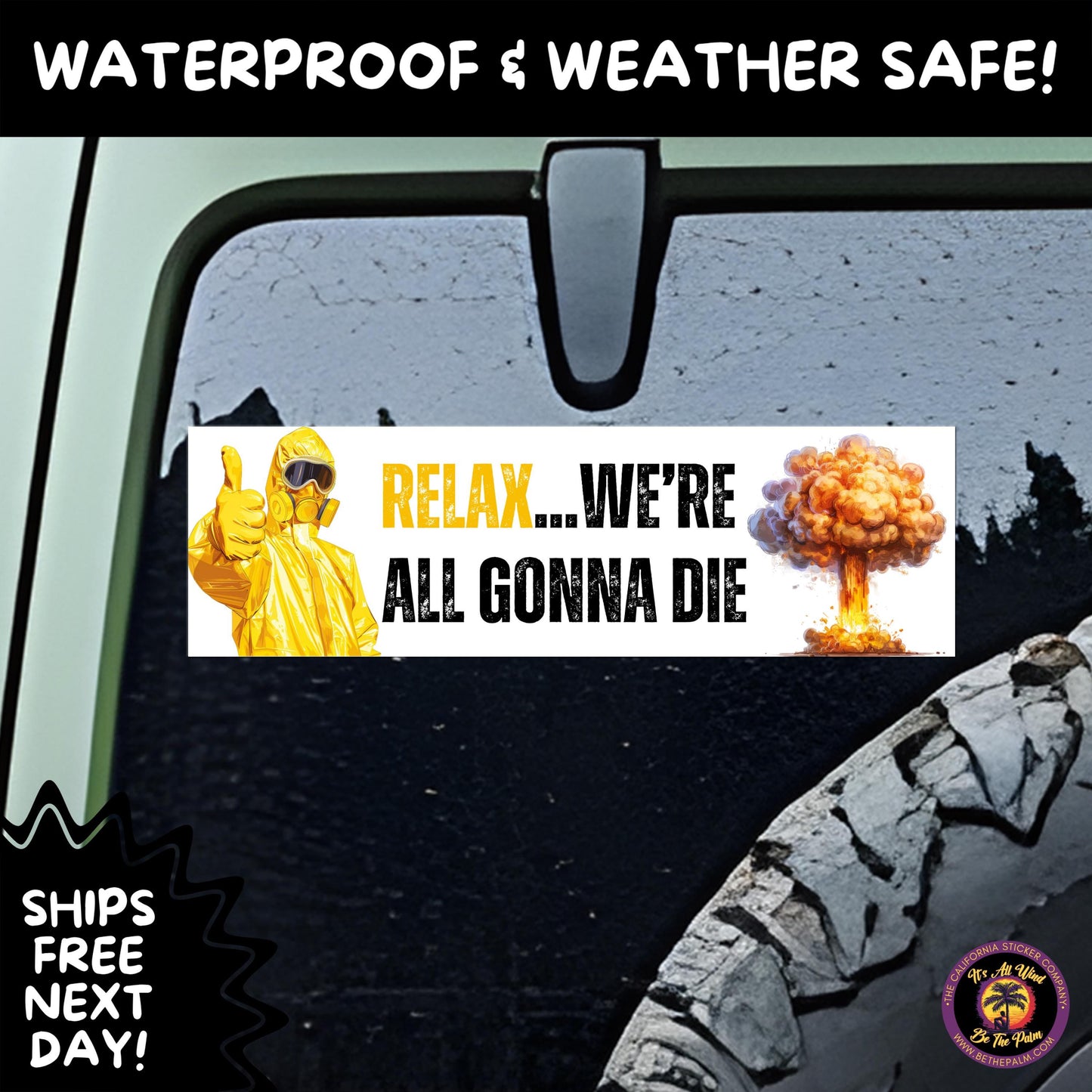 BUMPER STICKER | Funny Vinyl Decals for Cars Trucks Laptops Durable Waterproof Outdoor Sticker Gift for Drivers and Road Trips