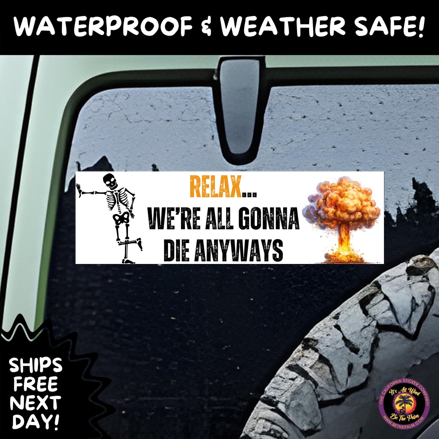 BUMPER STICKER | Funny Vinyl Decals for Cars Trucks Laptops Durable Waterproof Outdoor Sticker Gift for Drivers and Road Trips