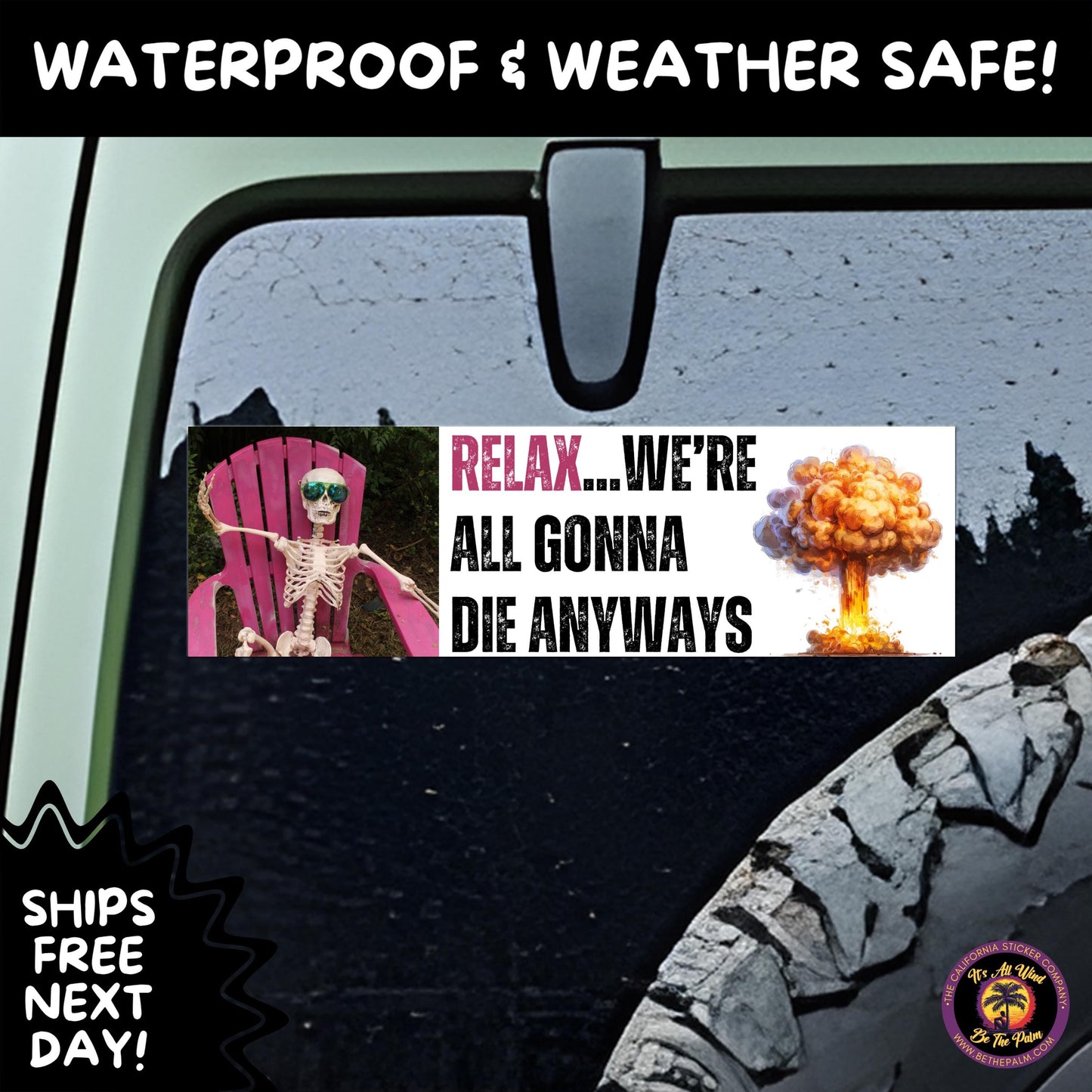 BUMPER STICKER | Funny Vinyl Decals for Cars Trucks Laptops Durable Waterproof Outdoor Sticker Gift for Drivers and Road Trips