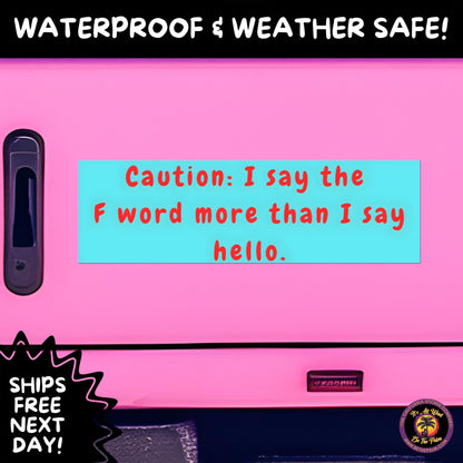 BUMPER STICKER | Funny Vinyl Decals for Cars Trucks Laptops Durable Waterproof Outdoor Sticker Gift for Drivers and Road Trips