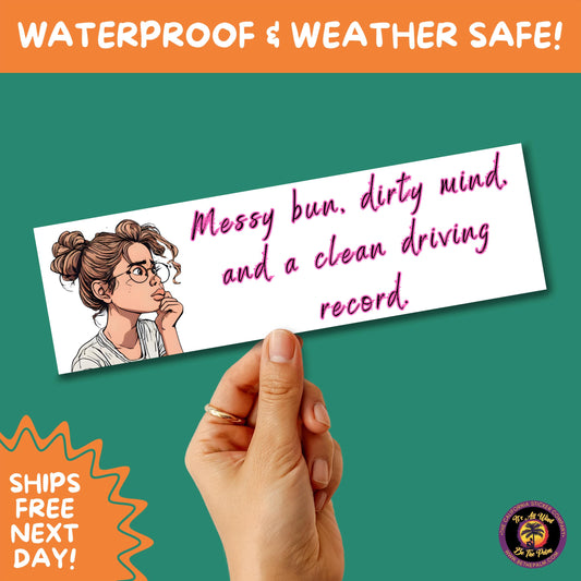 BUMPER STICKER | Funny Vinyl Decals for Cars Trucks Laptops Durable Waterproof Outdoor Sticker Gift for Drivers and Road Trips