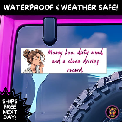 BUMPER STICKER | Funny Vinyl Decals for Cars Trucks Laptops Durable Waterproof Outdoor Sticker Gift for Drivers and Road Trips