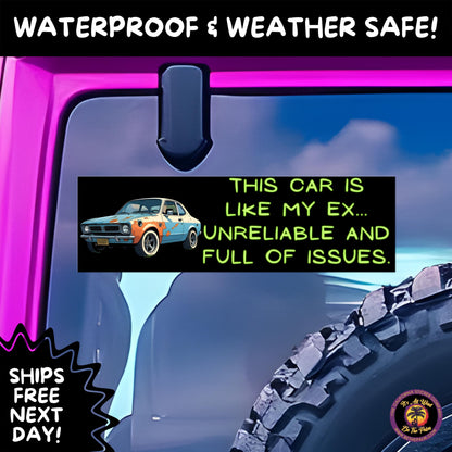 BUMPER STICKER | Funny Vinyl Decals for Cars Trucks Laptops Durable Waterproof Outdoor Sticker Gift for Drivers and Road Trips